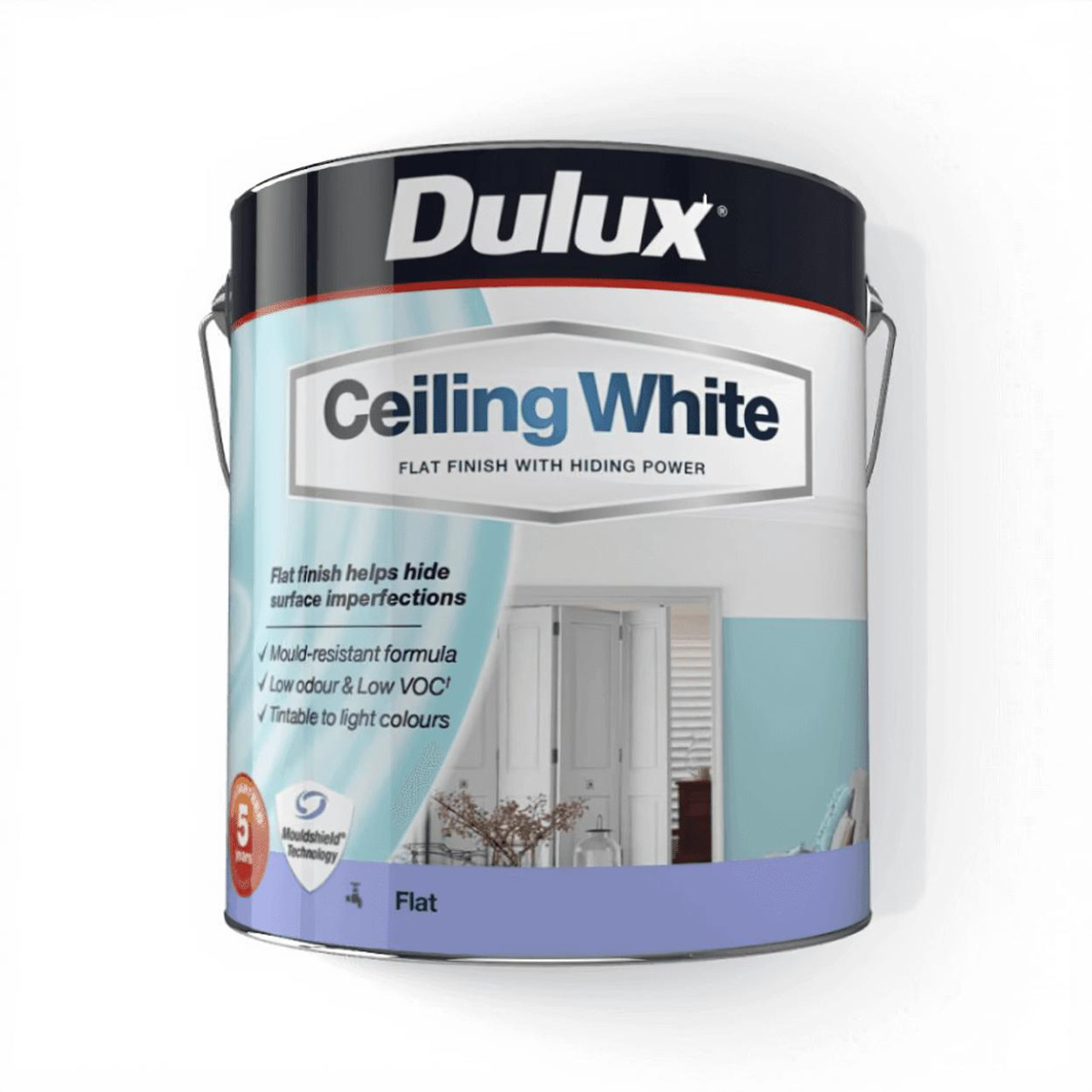  Dulux Ceiling White: Flat, High-Hiding Ceiling Paint 4L 