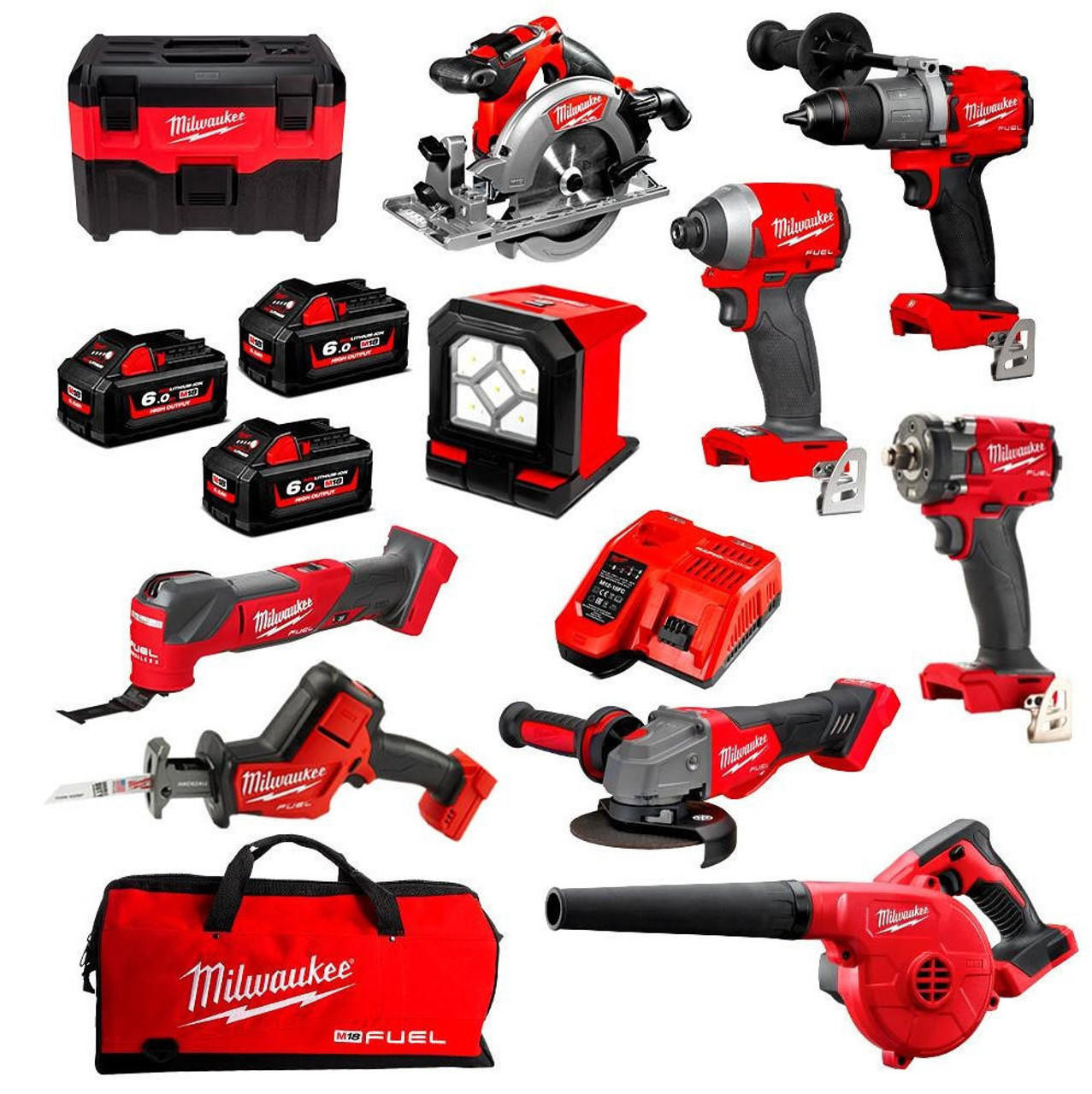 Milwaukee M18 Fuel™ 10 Piece Power Pack 10C3 M18FPP10C3603B