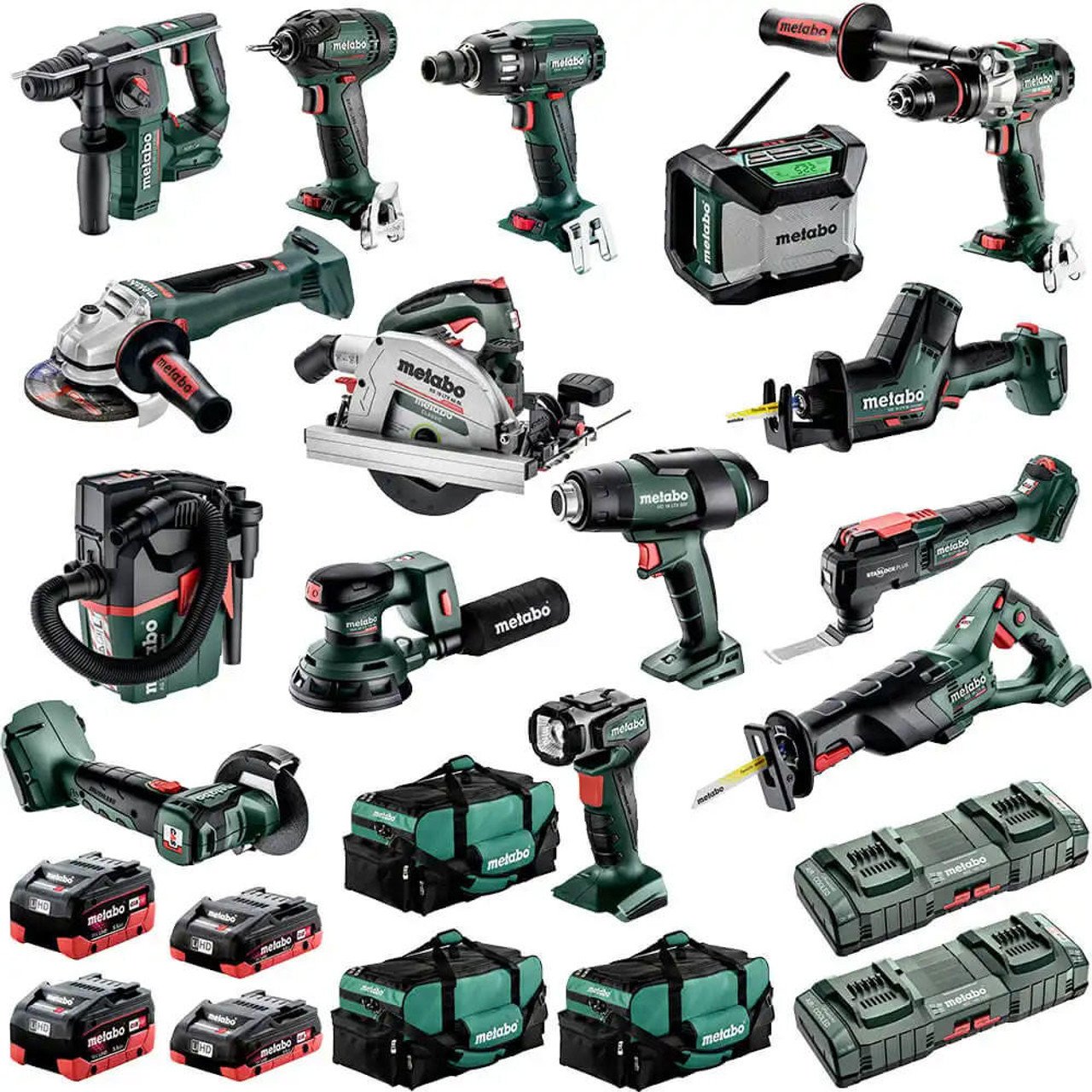 Milwaukee Metabo 18V 5.5Ah Brushless 15 Piece Combo Kit