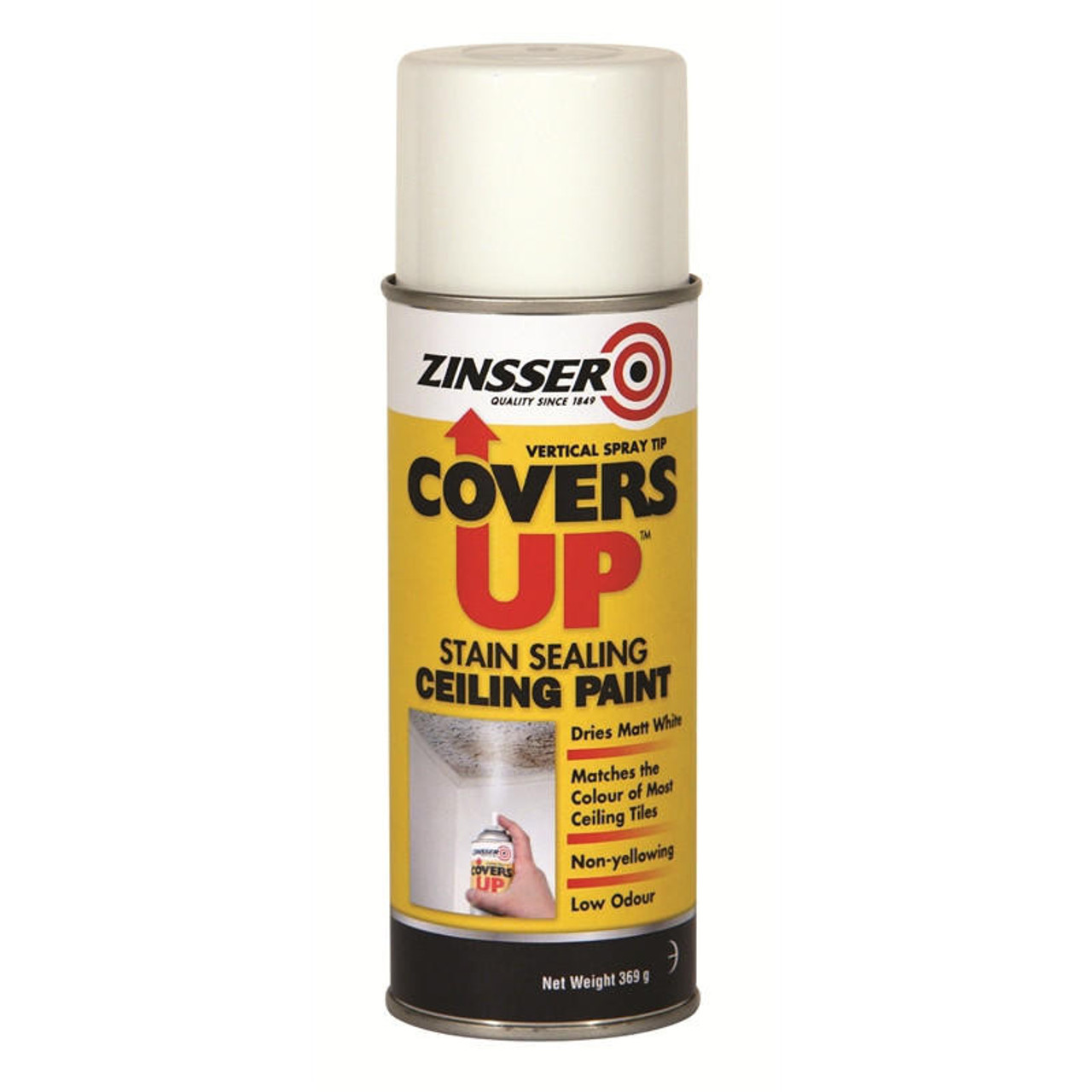 Zinsser Covers Up 369g Stain Sealing Ceiling Paint Aerosol