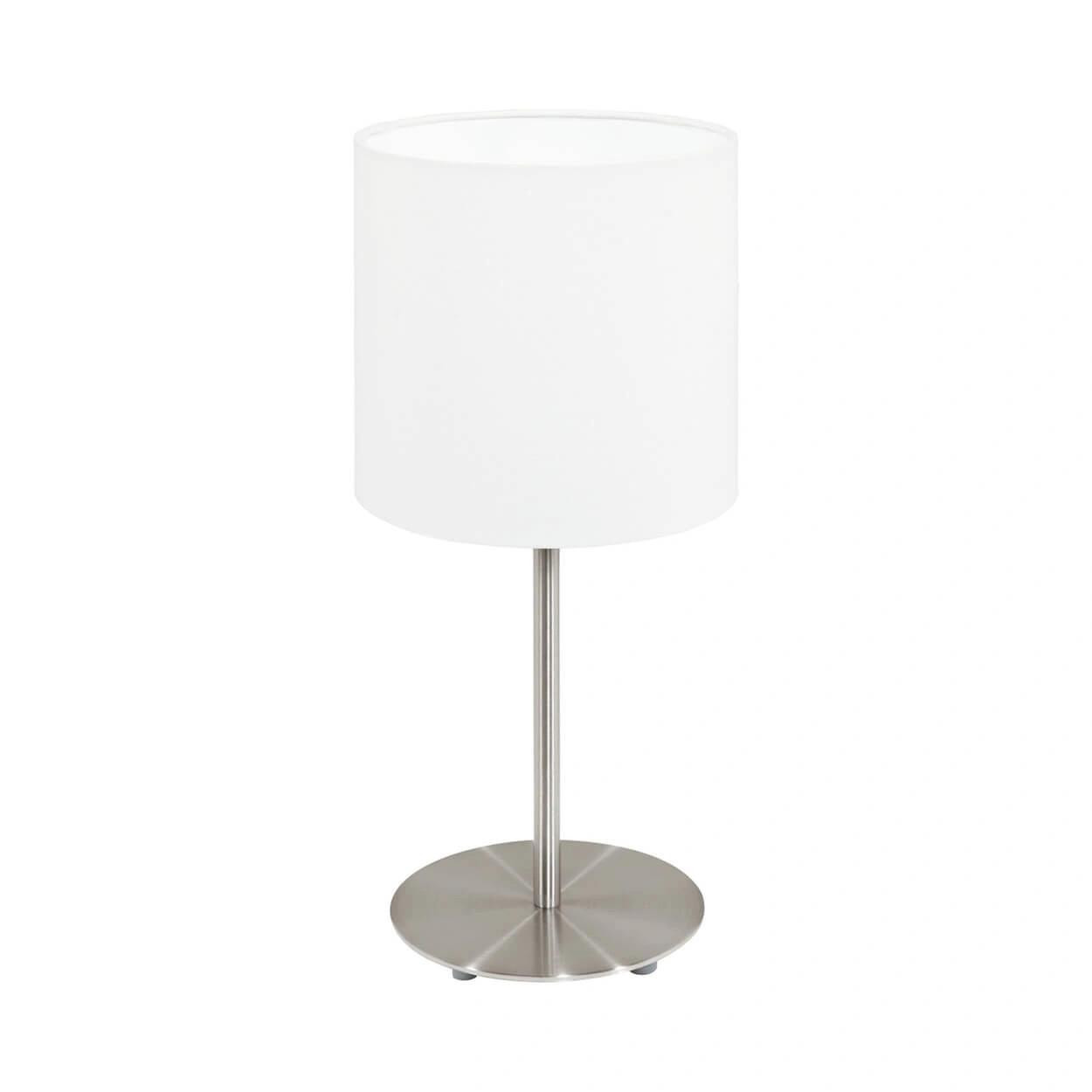  Eglo Pasteri Table Lamp - 400mm White Fabric Shade 