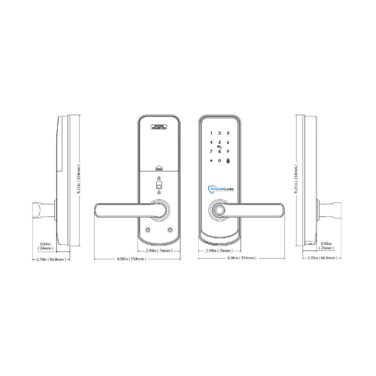 McGrath Locks McGrath Digital Lock MLNX1