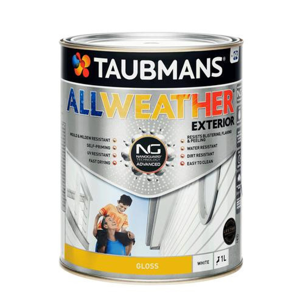 Taubmans Allweather Gloss White1L