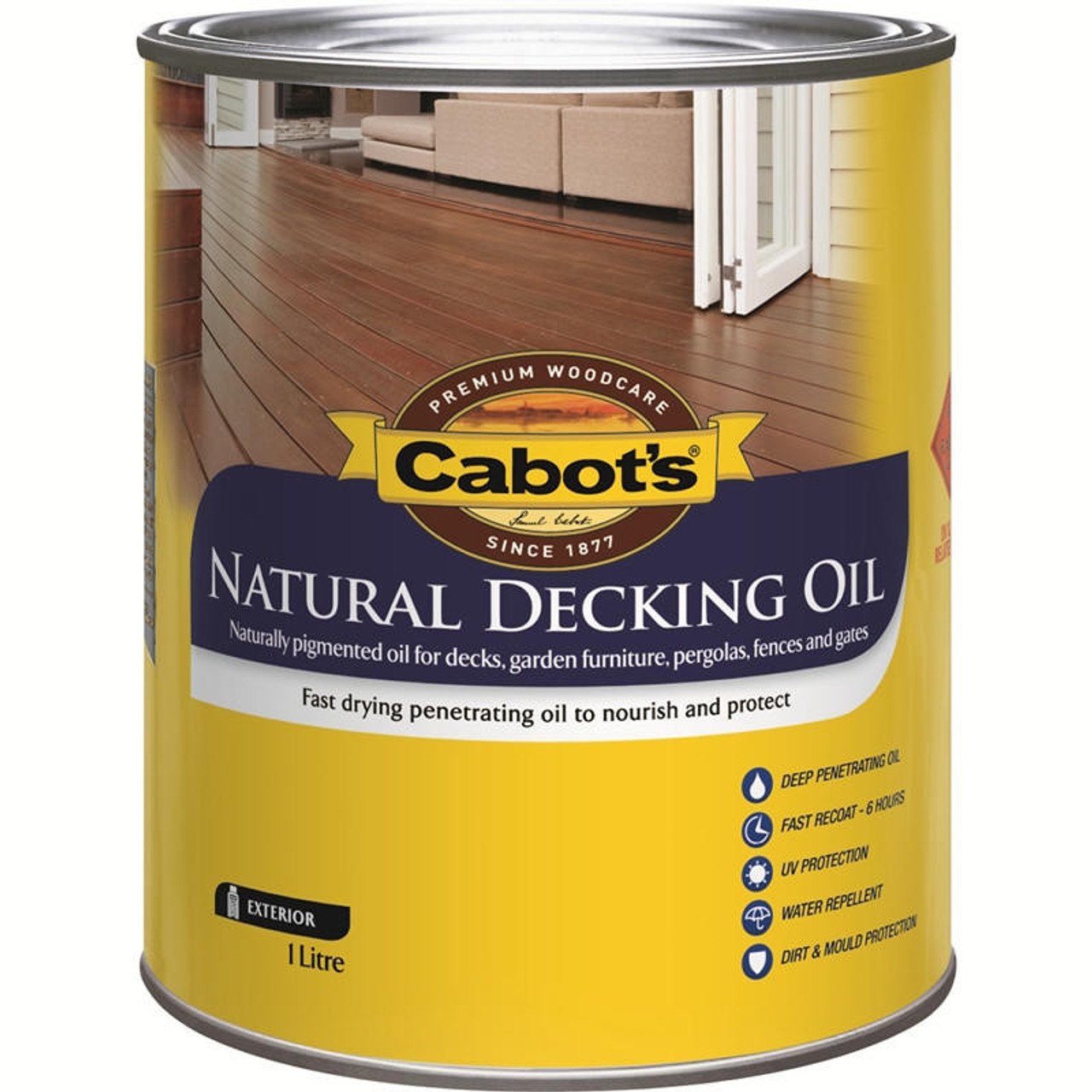 Cabots 1L Natural Exterior Decking Oil