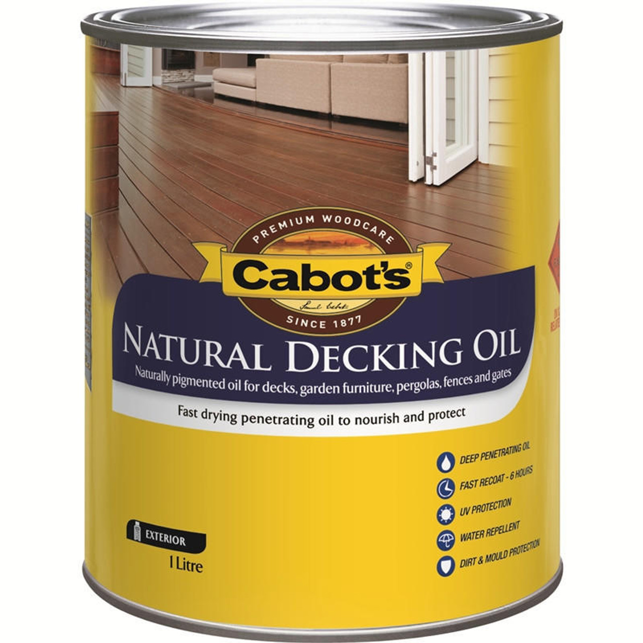 Cabots 1L Natural Exterior Decking Oil