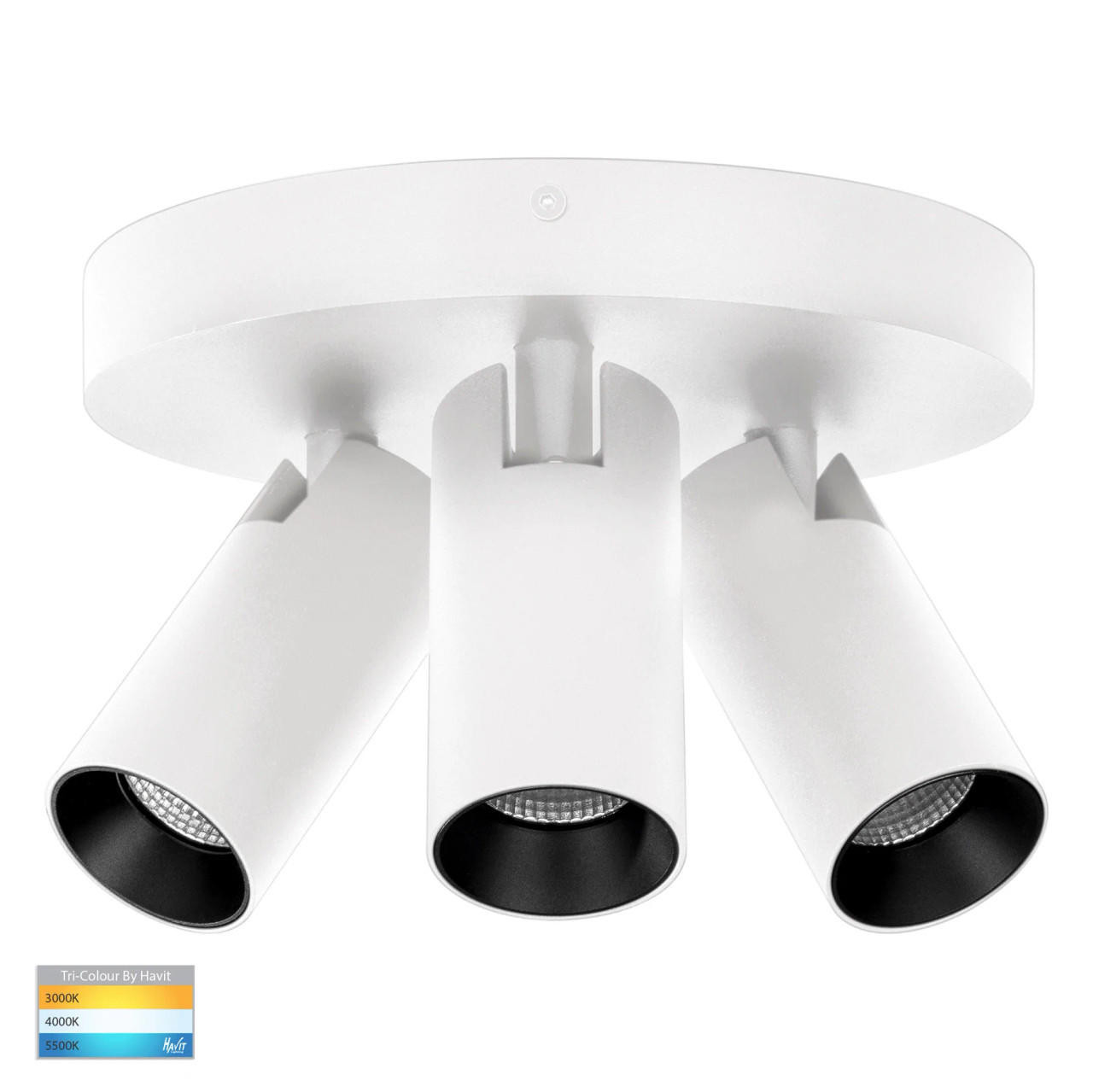 Havit Lighting HV4002T--3-WHT-RND REVO 3 Light White Round Plate