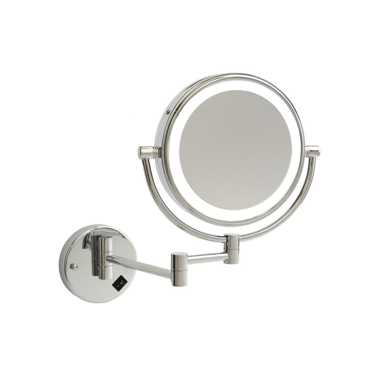 Ablaze Lit 1 and 5x Magnifying Mirror Chrome Plated L155CSMC