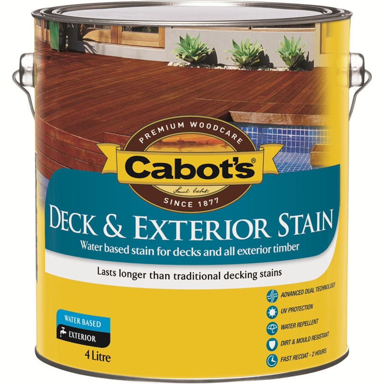 Cabots 4L October Brown Water Based Deck & Exterior Timber Stain