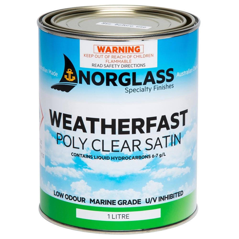 Norglass Weatherfast Poly Clear Satin 500ml