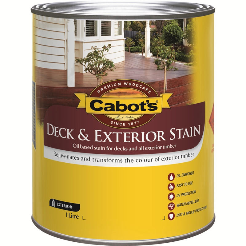 Cabots Deck and Exterior Stain 1L October Brown Oil Based Timber Stain