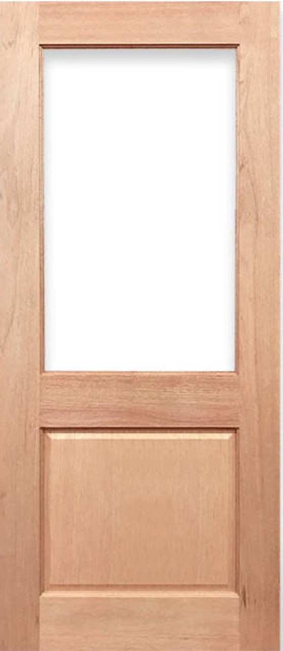 Crown Doors Crown French 1G1P Half French Door 2040x920x40mm Translucent Glass - Solid Maple