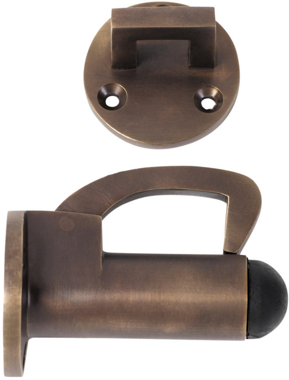 Tradco 2352 Hook Door Stop - Antique Brass