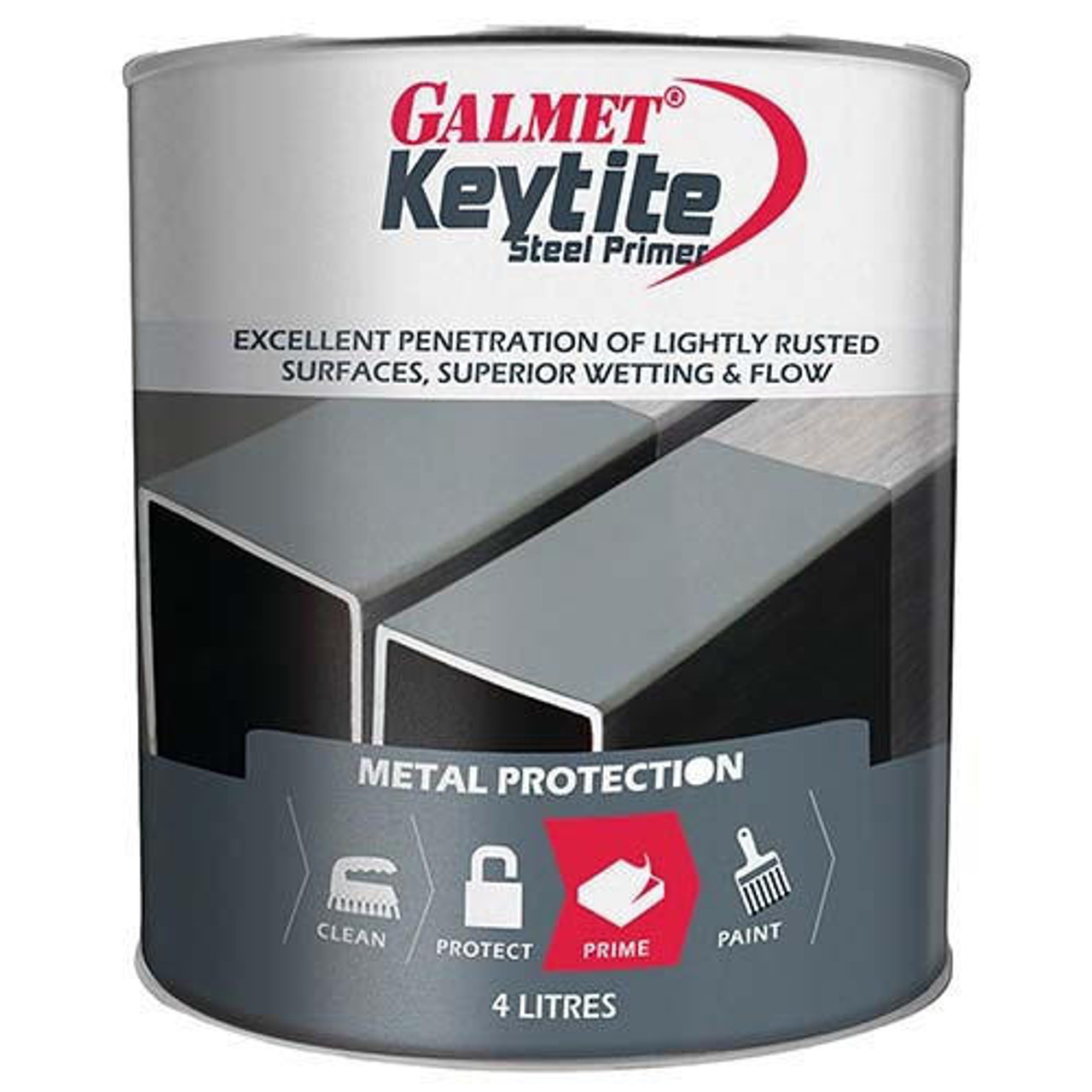 Galmet GALMET KEYTITE STEEL PRIMER GREY 4L