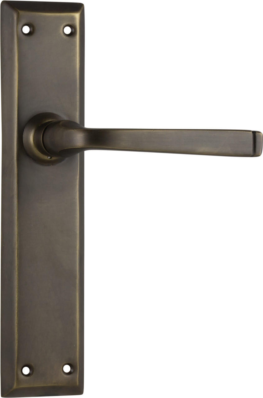 Tradco 0678 Menton Lever Long Backplate - Antique Brass