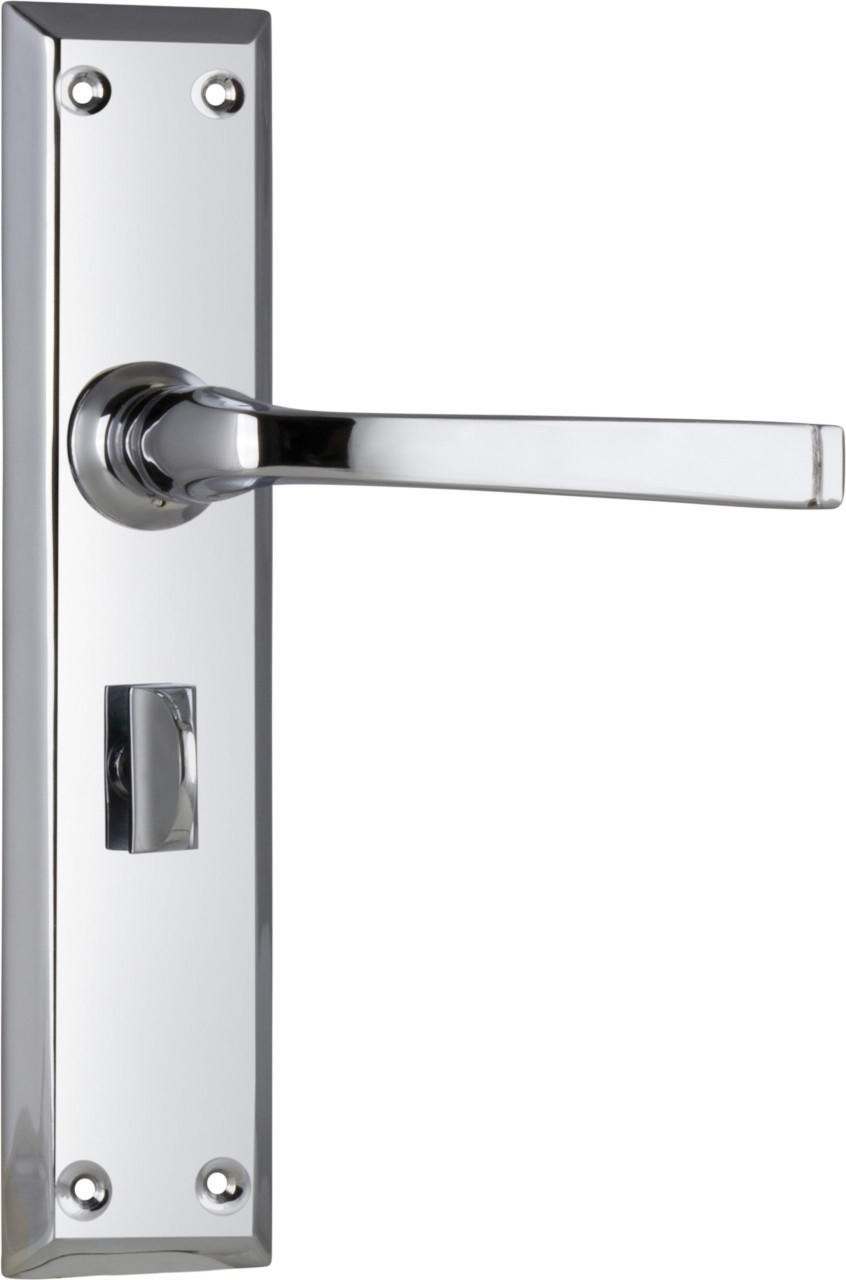 Tradco 0684P Menton Privacy Lever Long Backplate - Chrome Plated