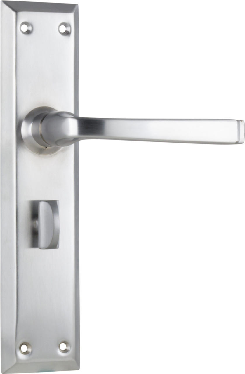 Tradco 0687P Menton Privacy Lever Long Backplate - Satin Chrome