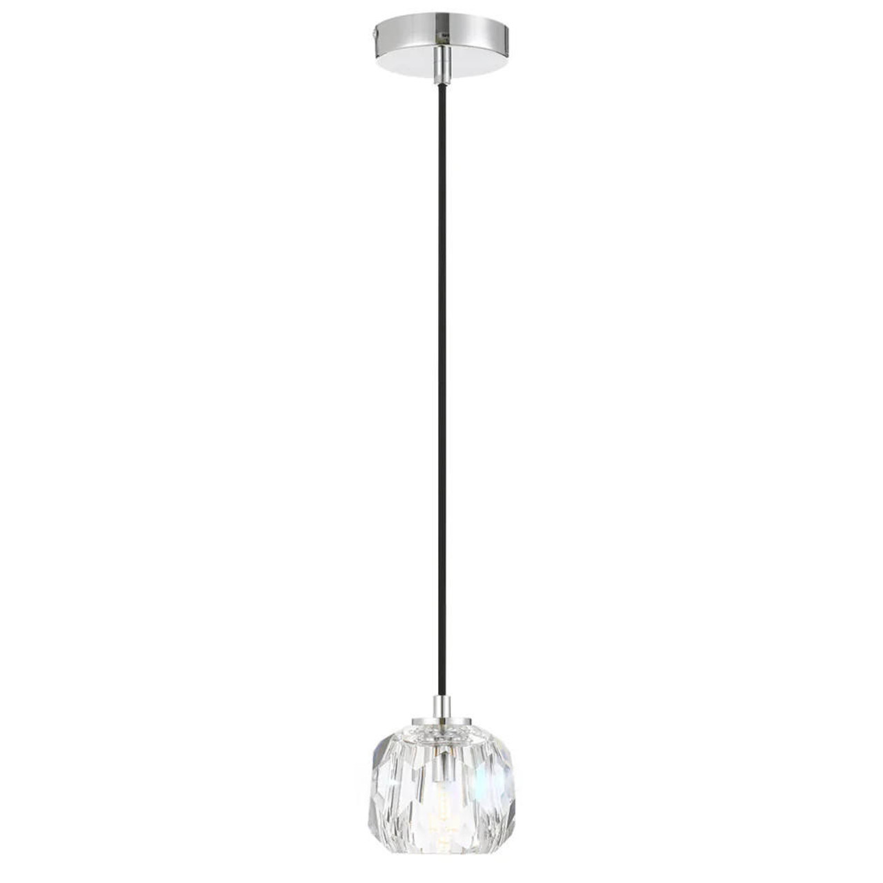 Telbix ZAHA PE-01-CHCRChrome and cut crystal pendant