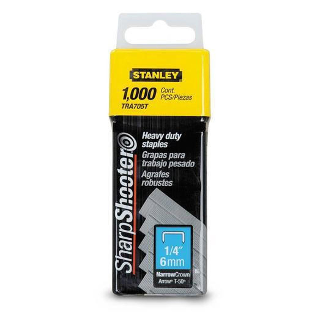 Stanley TRA704T 1000pce 6mm Heavy Duty Staples W W Stanley TRA704T 1000pce 6mm Heavy Duty Staples