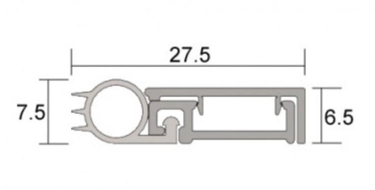 Kilargo IS7010si Perimeter Seal Clear Anodised - Long Double Door Set