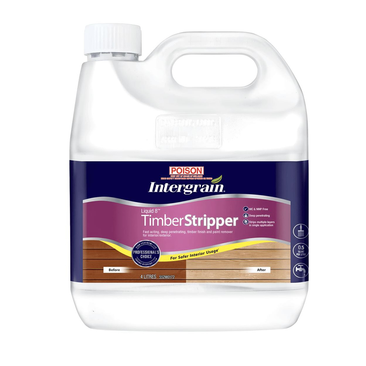  Intergrain Liquid 8 Timber Stripper (4L) 