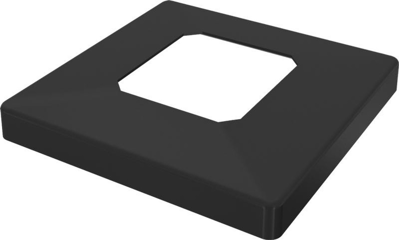 Madrid Square Bolt Down Slimline Cover Plate Matt Black Finish