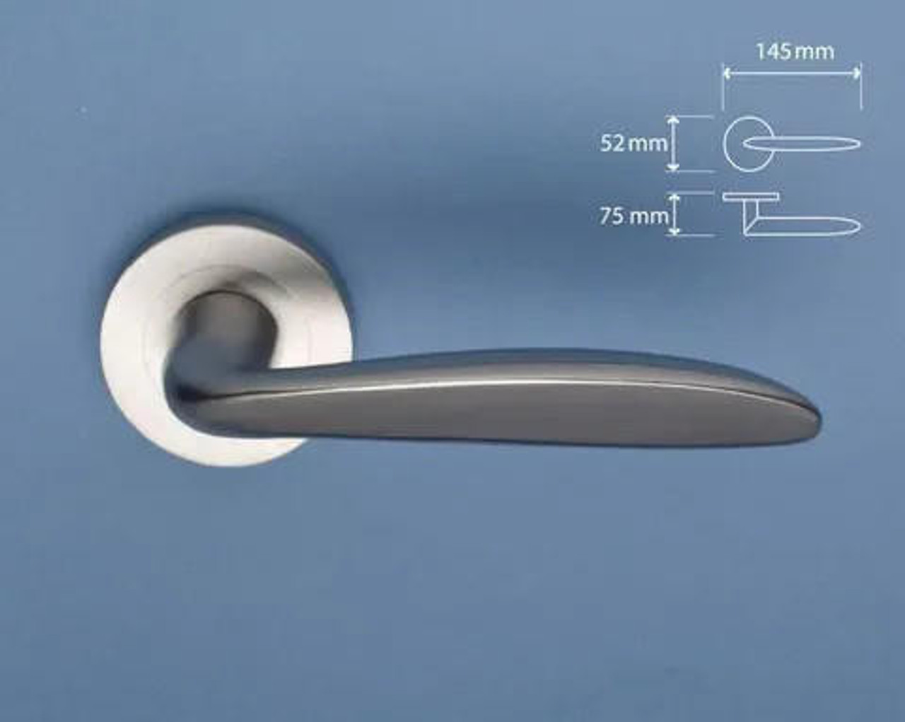 Bluespec 2042 Wing Lever Round Rose - Stainless Steel