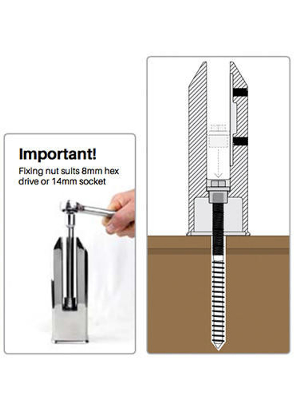 Madrid Deluxe Top Fix Spigot Mirror Finish SS2205