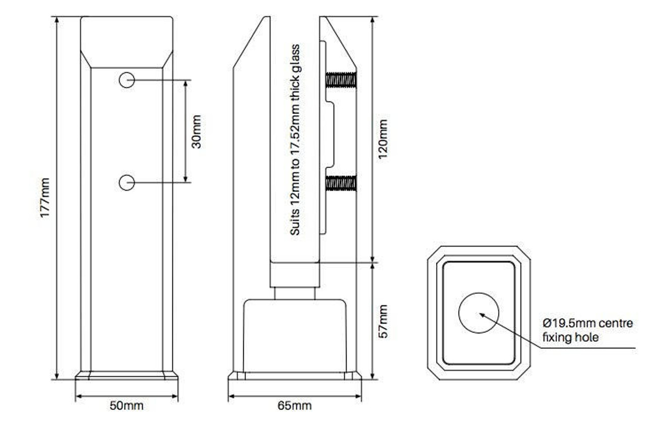 Madrid Deluxe Top Fix Spigot Matt Black Finish SS2205