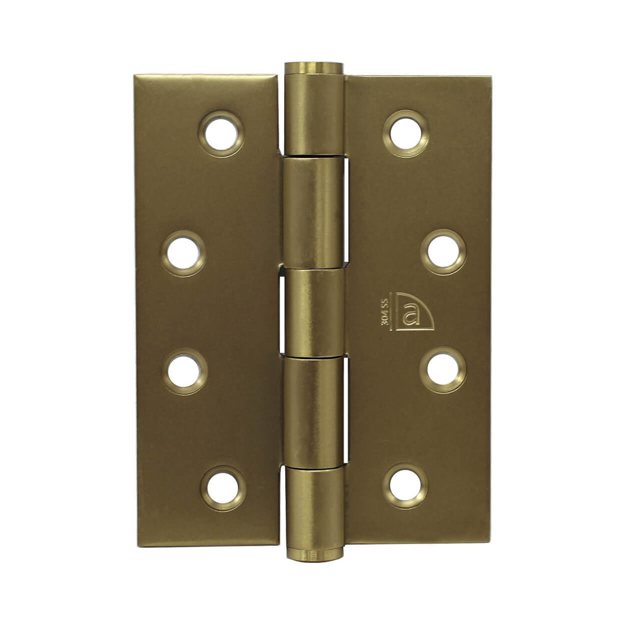  Austyle 304SS Butt Hinge Fixed Pin 100x75x2.5mm Satin Brass 95108 