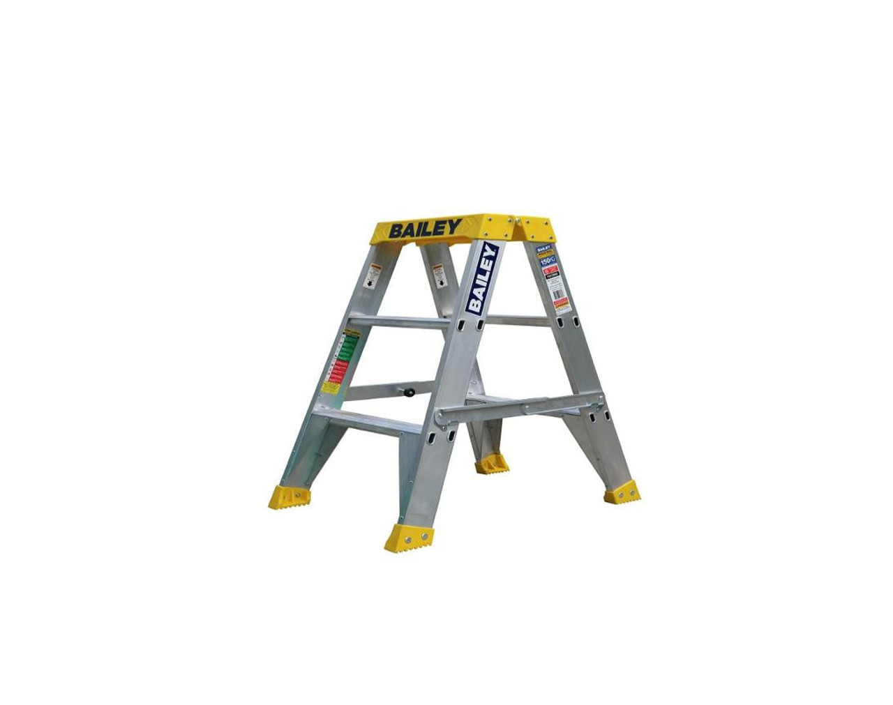 Bailey Ladders Bailey Ladder Step D/Sided Alum 150kg 0.9m Pro Big Top FS13966