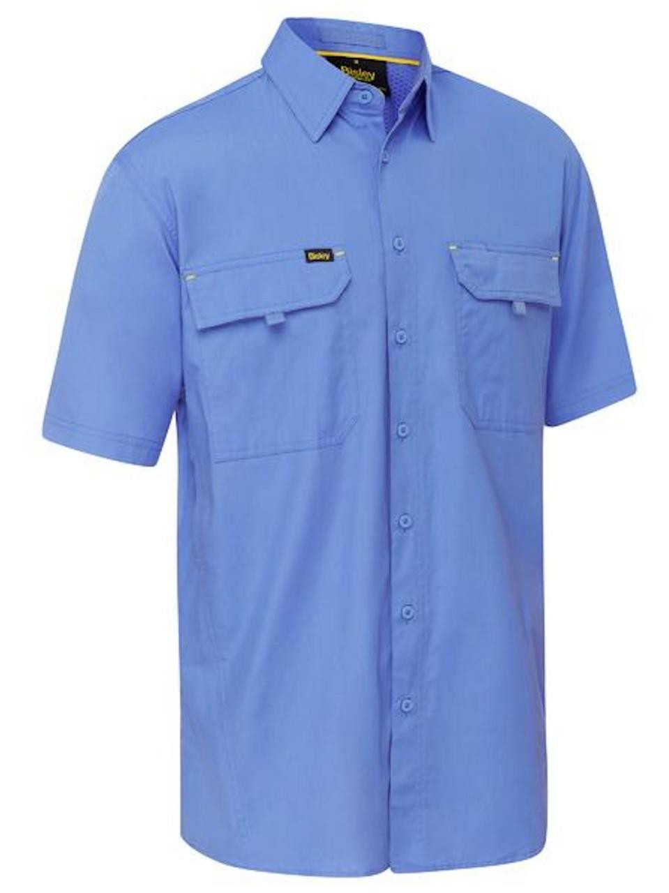 Bisley Mens Shirt S/S X-Airflow Blue BS1414_BULT