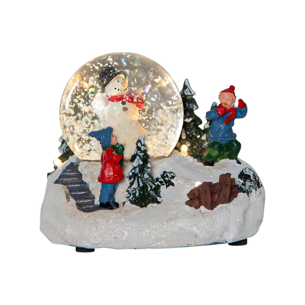  Eglo Christmas Winterville Snowman Snow Globe Coloured 