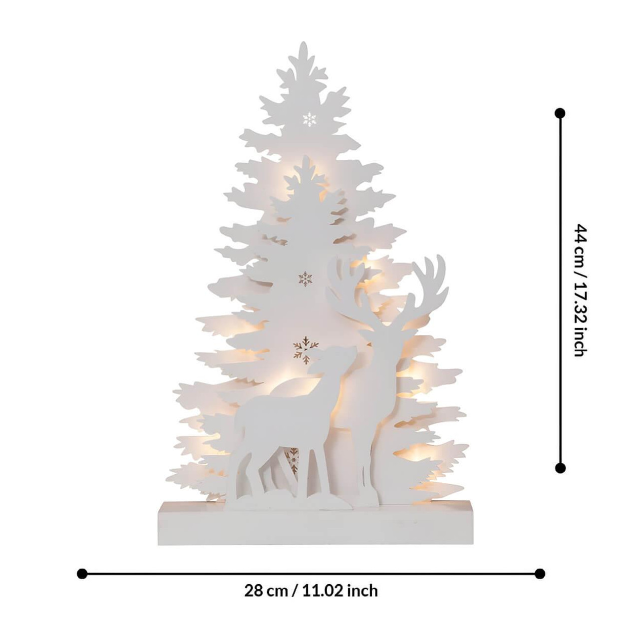  Eglo Christmas Fauna Tree/Reindeer Decoration White 