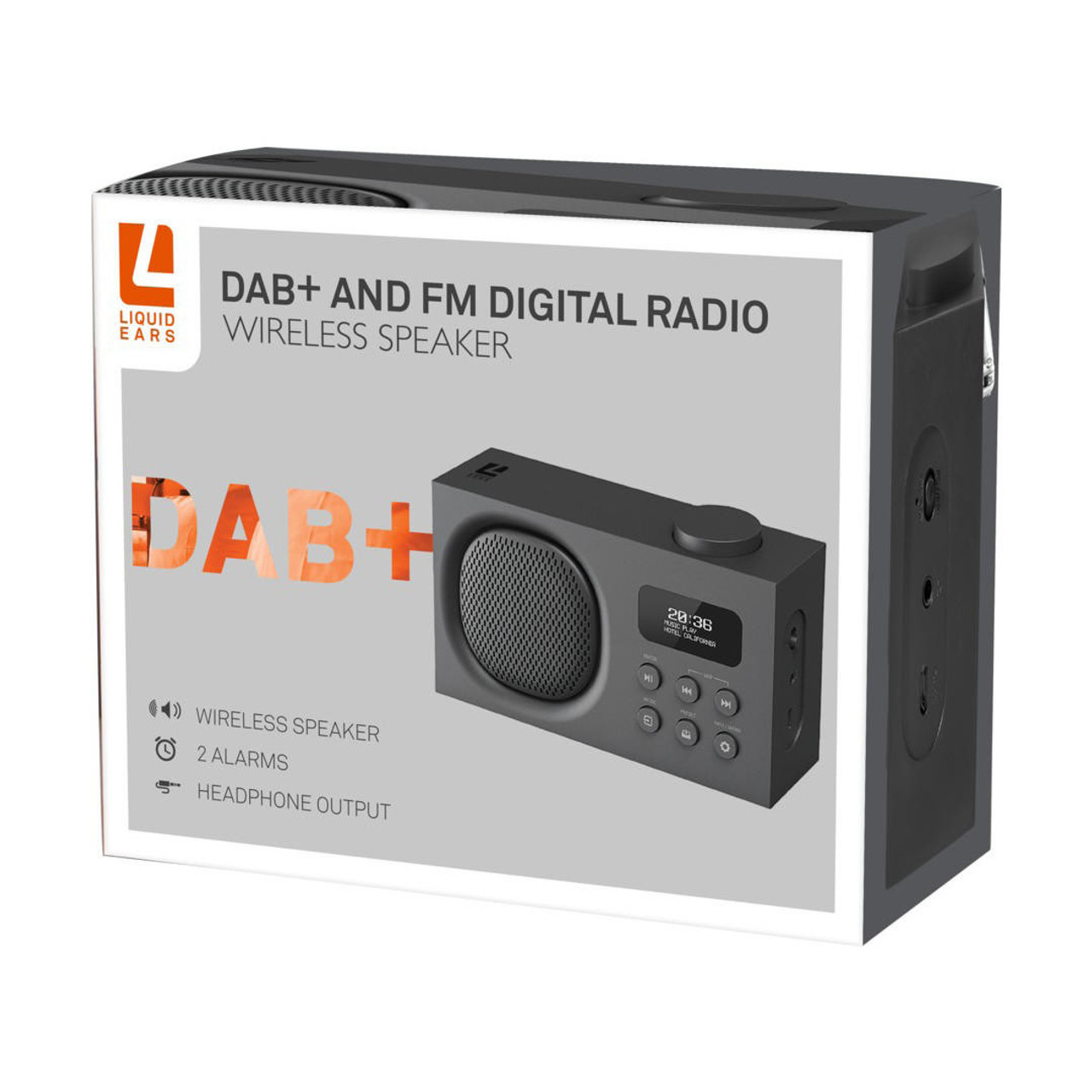 Liquid Ears Portable DAB+/FM Digital Radio Wireless Speaker LEDABWCR