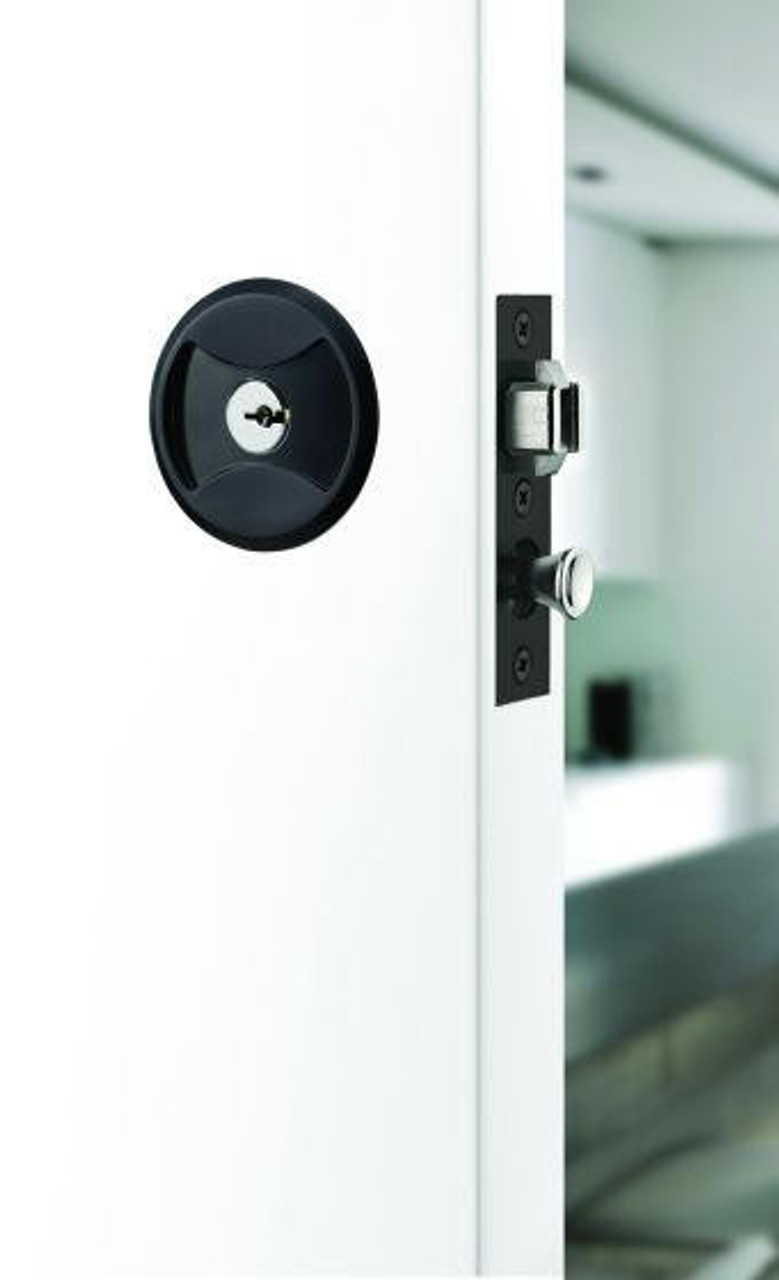 Lockwood Symmetry Privacy Cavity Sliding Door Set Matt Black - 7400MBKDP