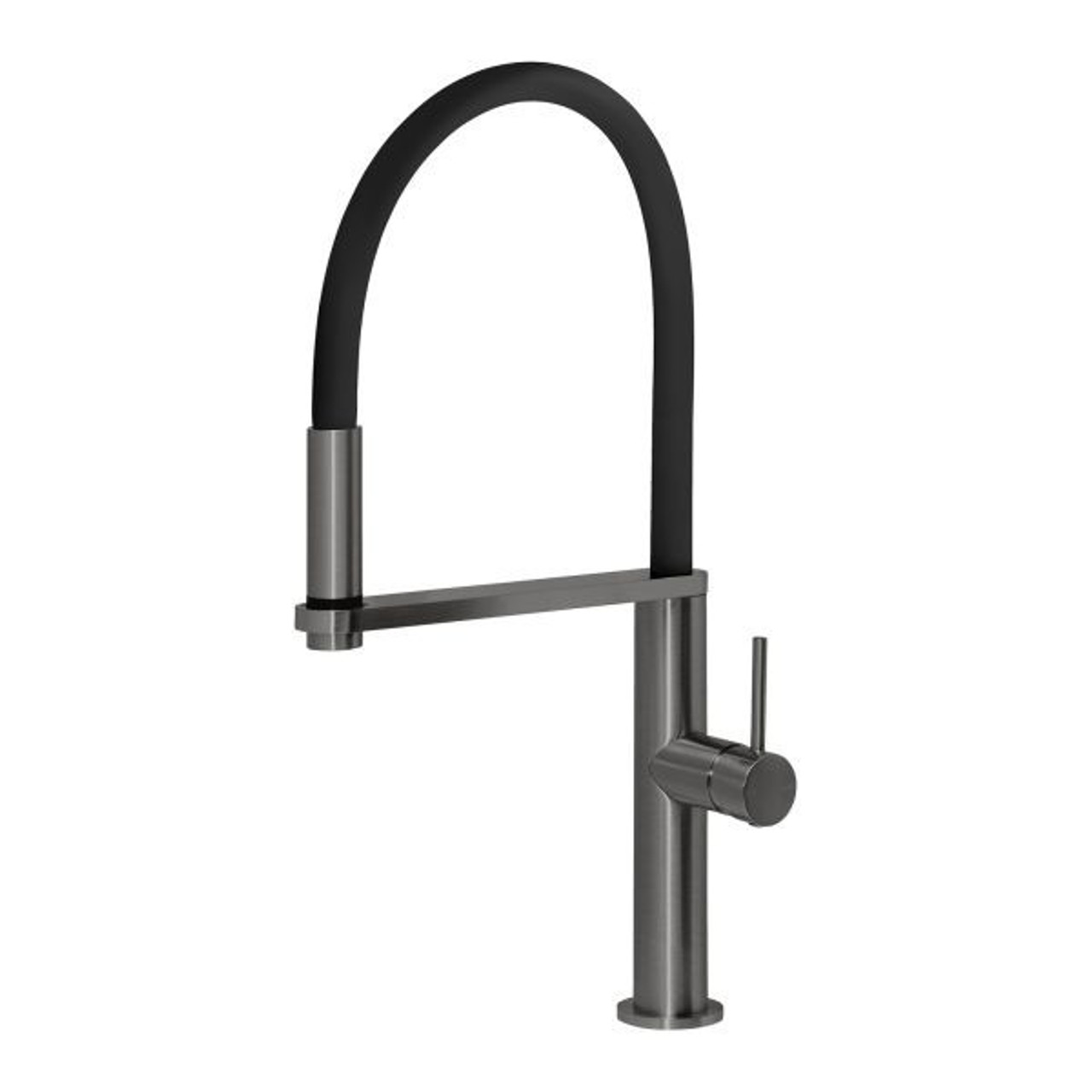 Phoenix Tapware Phoenix Blix Flexible Hose Sink Mixer 200mm Round (Brushed Carbon) 10473100BC