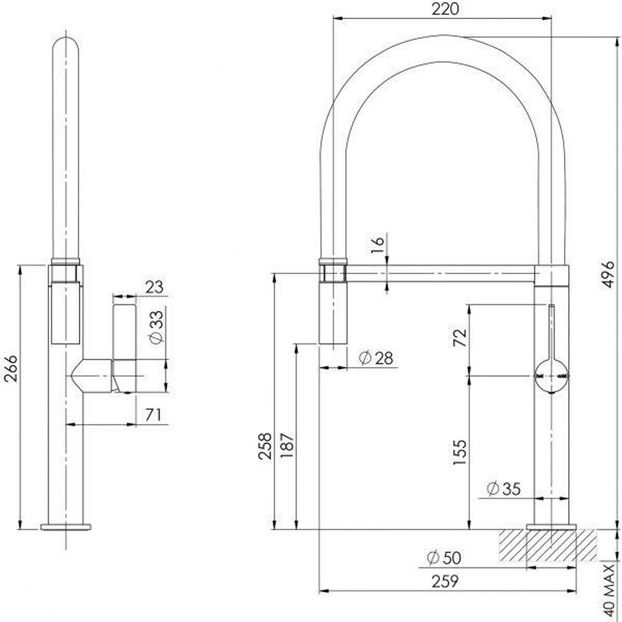 Phoenix Tapware Phoenix Prize Flexible Coil Sink Mixer 220mm (Brushed Nickel) 10273100BN