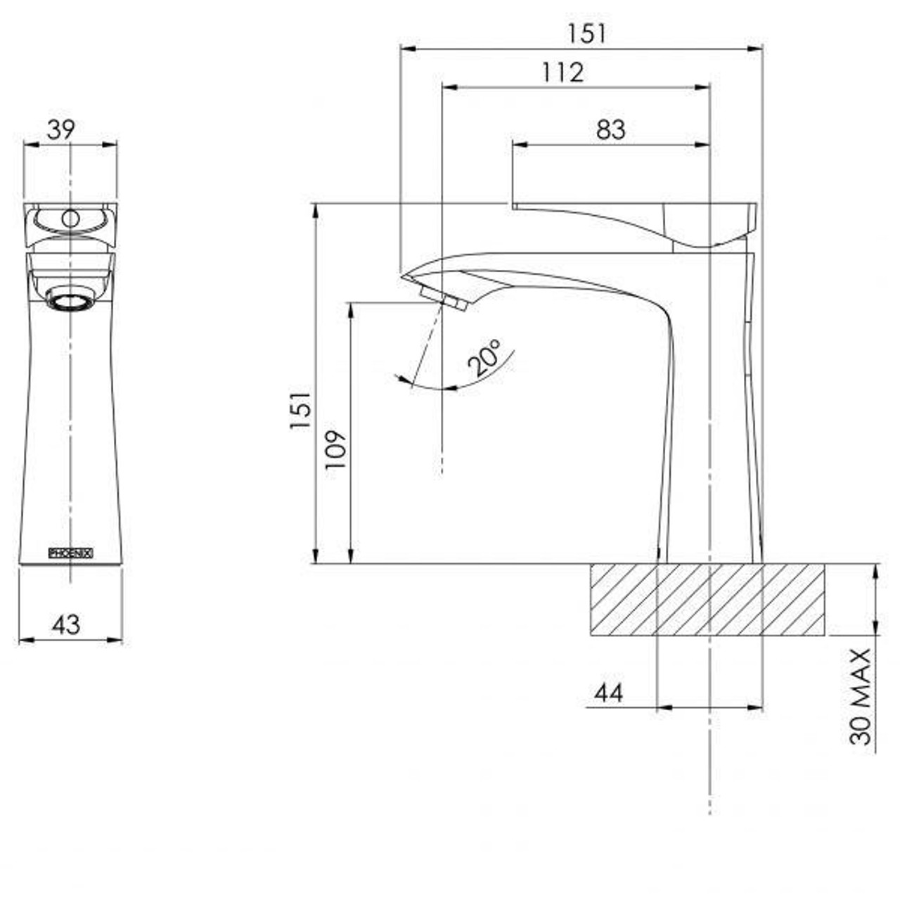 Phoenix Tapware Phoenix Argo Basin Mixer (Chrome) AG770 CHR