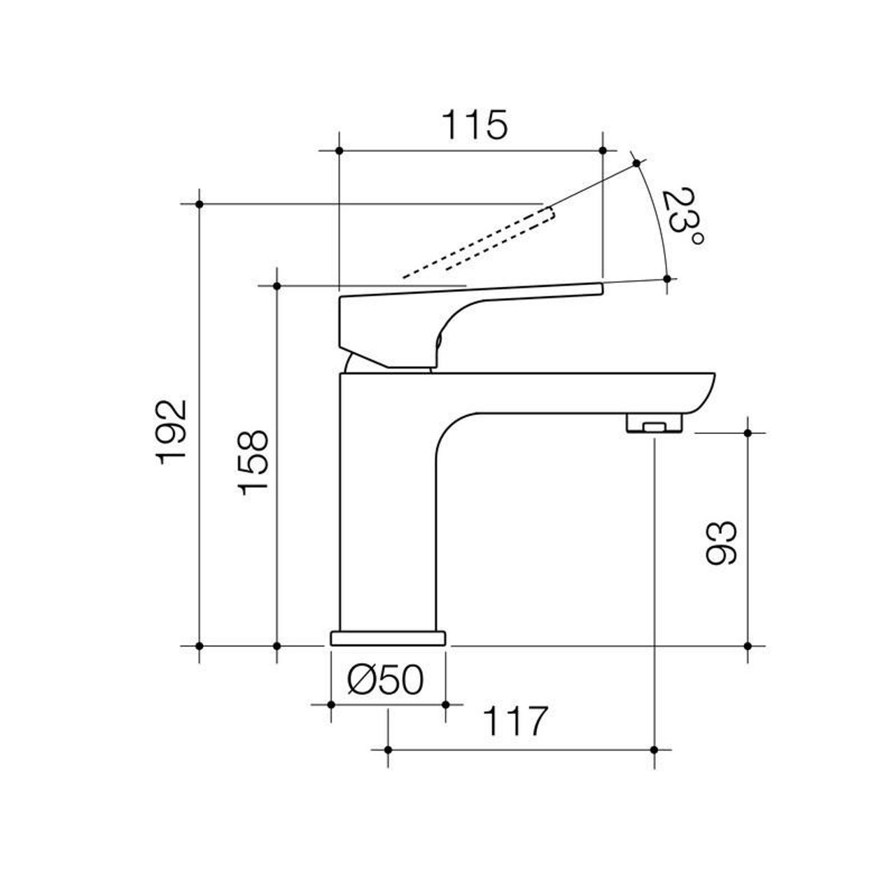 Caroma Urbane Basin Mixer (Chrome) 98582C5A