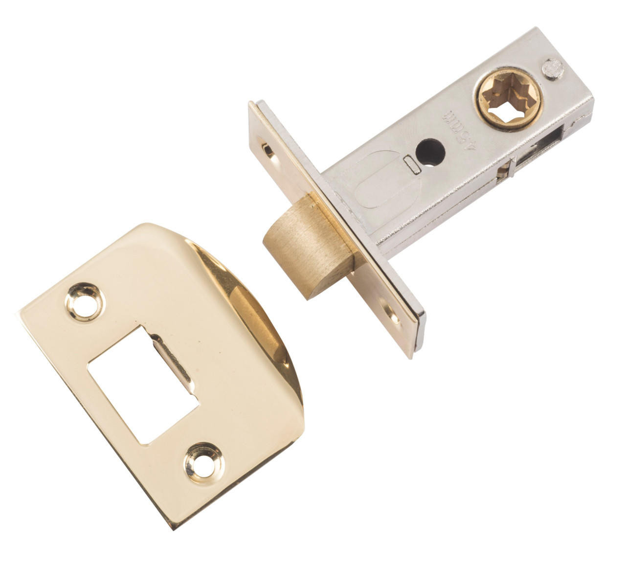 Tradco Tubular Passage Latch Polished Brass 45mm - 9570