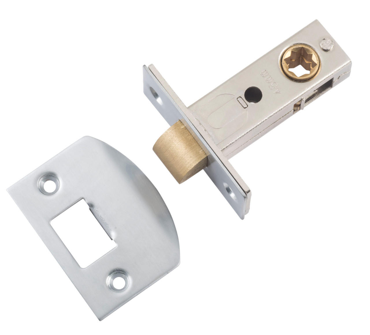 Tradco Tubular Passage Latch 45mm Satin Chrome - 9582