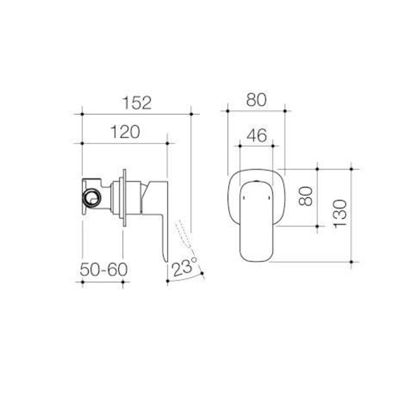 Caroma Contura Bath/Shower Mixer (Chrome) 99585C