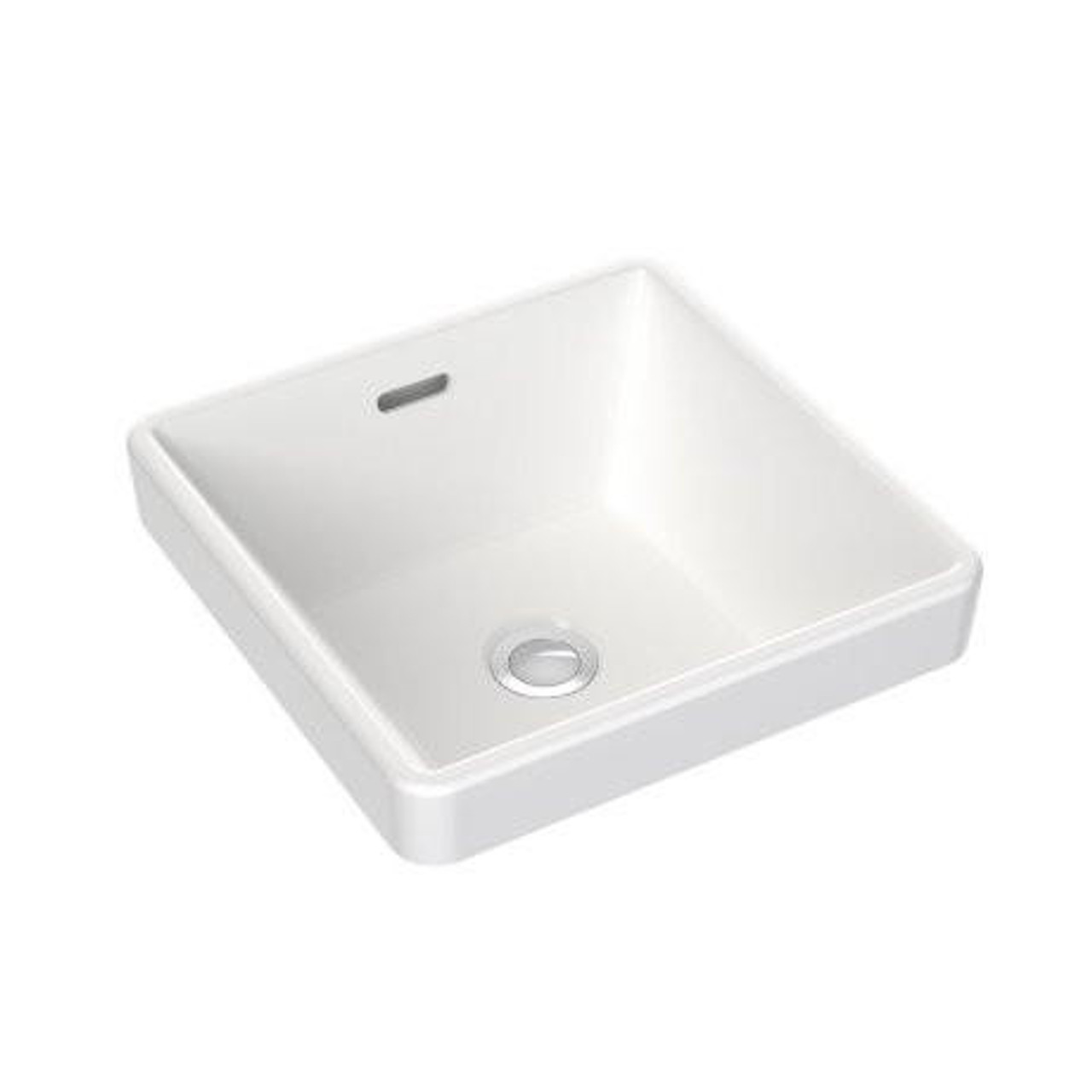 Clark Square 350 Inset Basin with Overflow CL40012.W0