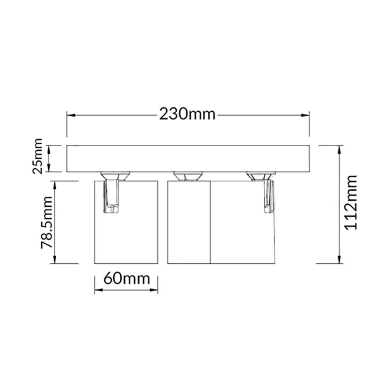  CLA GU10 3X Adjustable Surface Mounted Spotlights White 