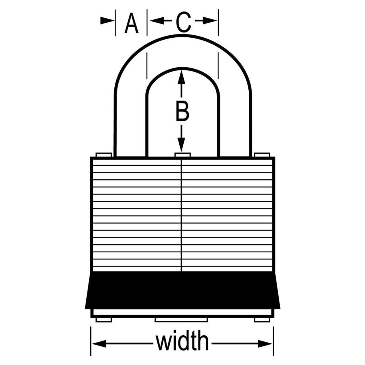 Master Lock Master Stainless Steel Padlock 38MM Shackle  - 1SSDLFAU