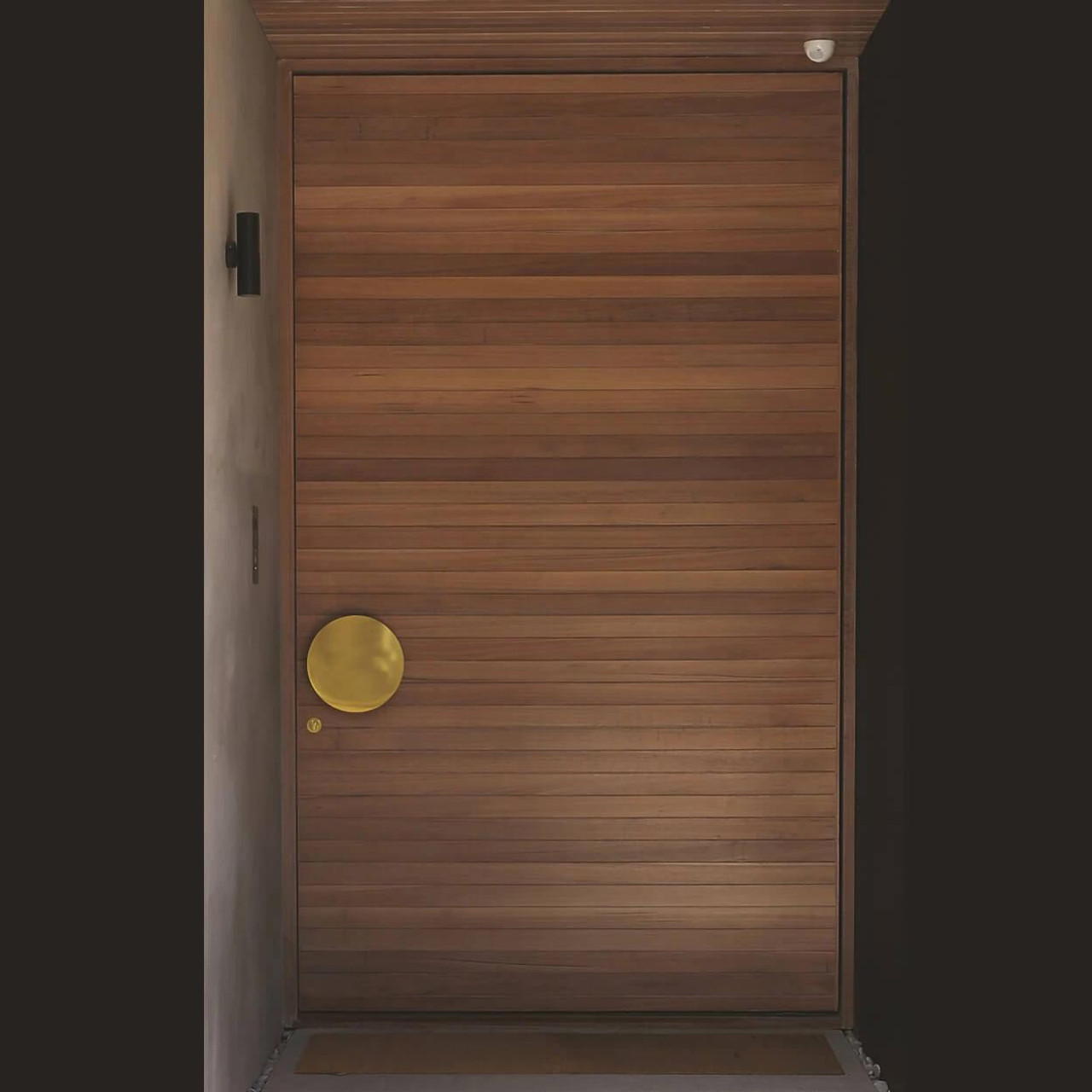  Austyle Circular Entry Handle - Back to Back 300mm Satin Brass 