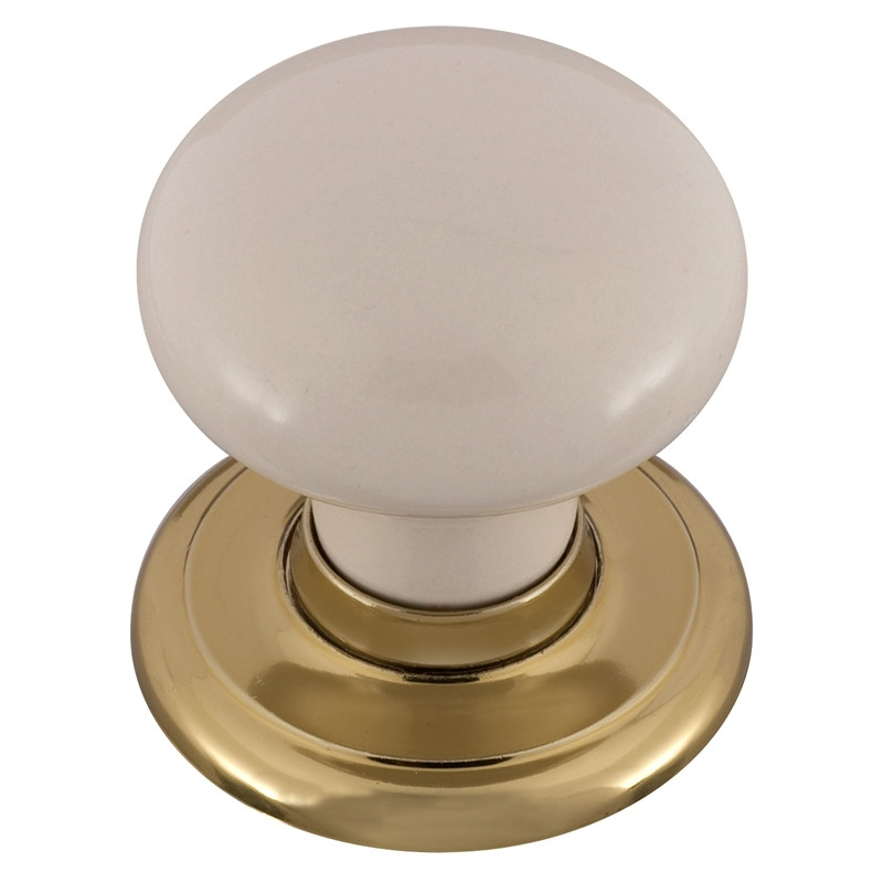 Door Knob Classic Metal Gb Sml Warm Wht Gld 1366WAWBG