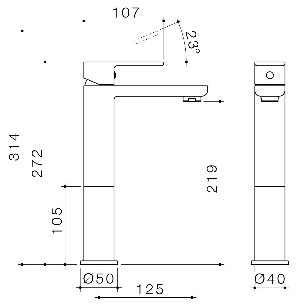 Caroma Luna Tower Basin Mixer 68183C5A