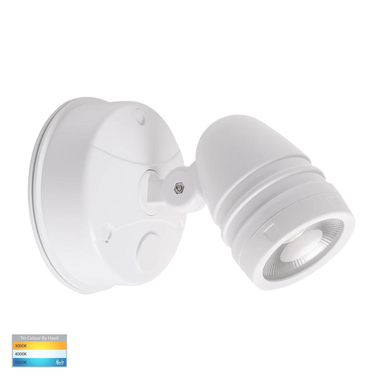 Havit Lighting Focus Polycarbonate White Single Adjustable Spot Light HV3791T-WHT