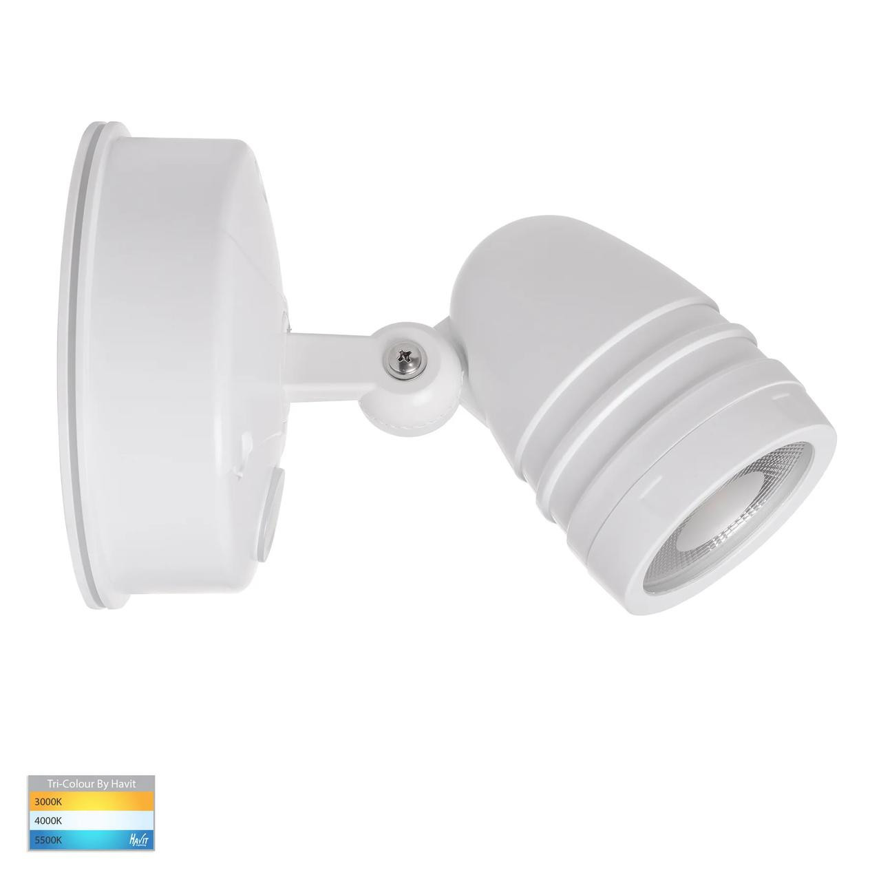 Havit Lighting Focus Polycarbonate White Single Adjustable Spot Light HV3791T-WHT